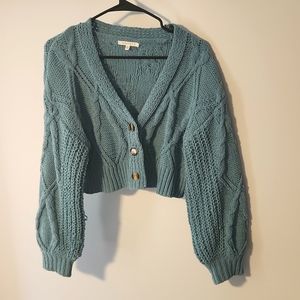 Crop blue button down cardigan from Vici size Medium